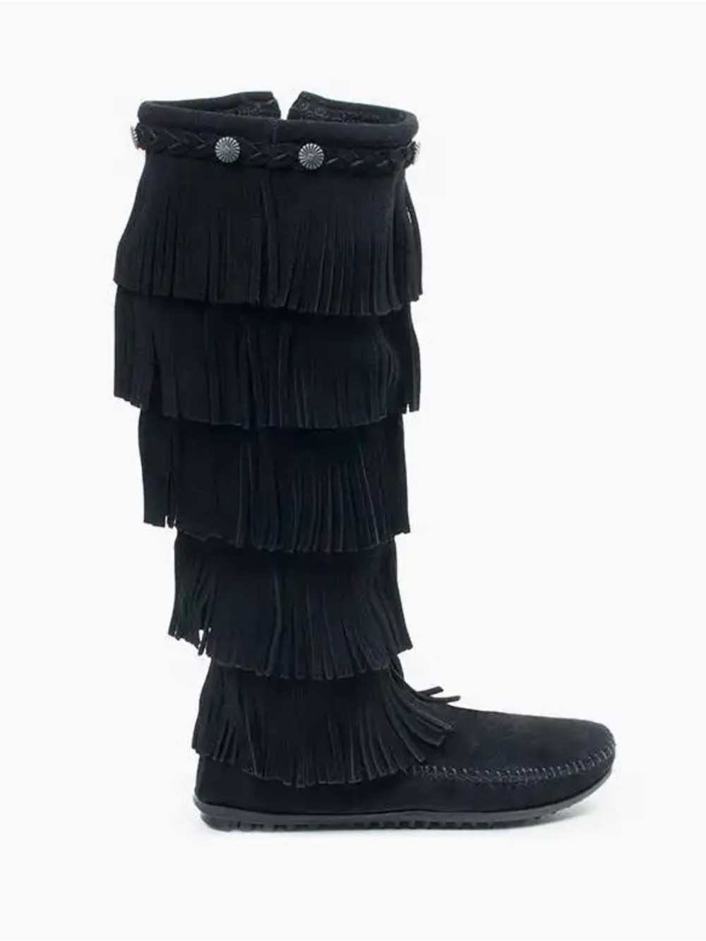 Minnetonka 5-layer fringe boots sz 7